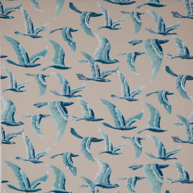 Preview: Hydra Turquoise – Stoff von Manuel Canovas