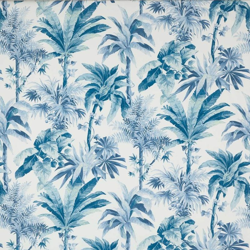 Preview: Manuel Canovas Malacca Baumwollstoff in Ciel