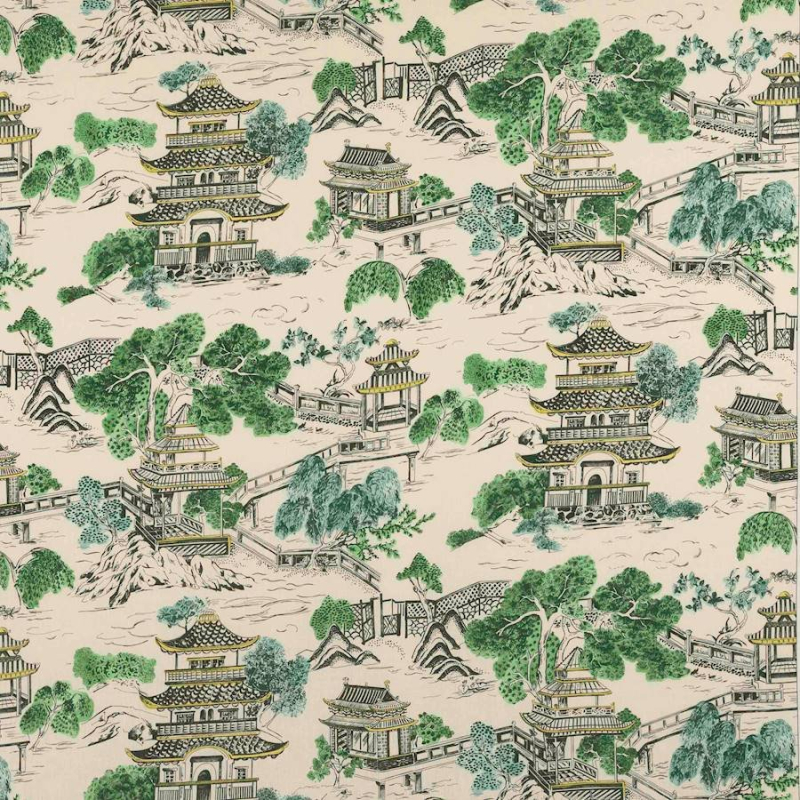 Preview: Manuel Canovas Mandarin Stoff in Vert d'Eau