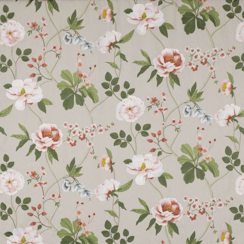 Preview: Manuel Canovas Talmont Leinenstoff in Corail
