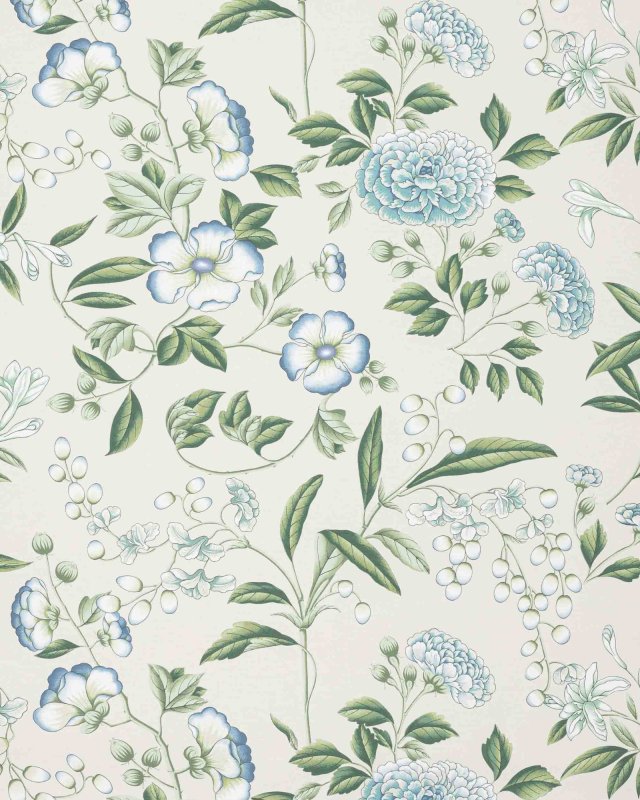 Coromandel Aqua – Tapete von Manuel Canovas