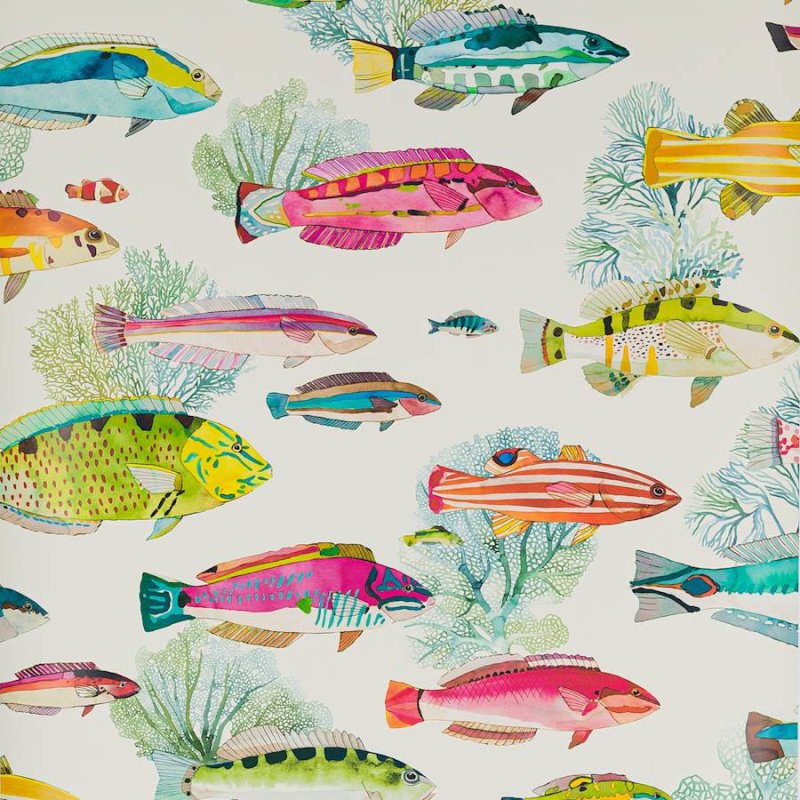 Preview: Fidji Tapete von Manuel Canovas in Corail