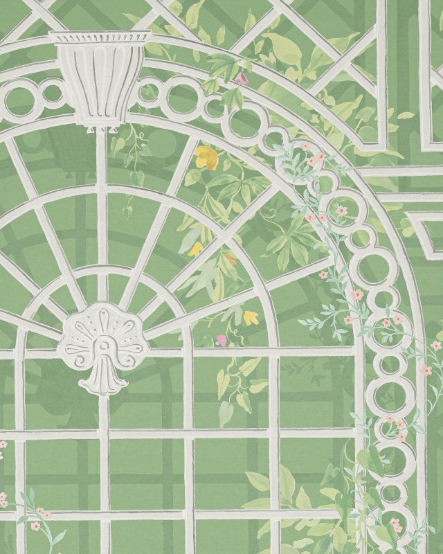 Preview: L’Orangerie Craie – Tapete von Manuel Canovas