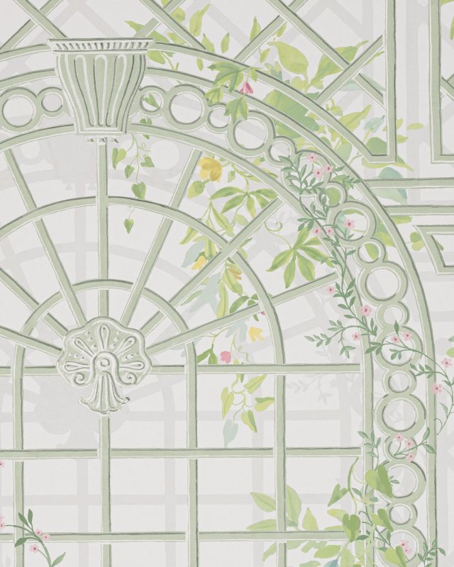 Preview: L’Orangerie Mastic – Tapete von Manuel Canovas