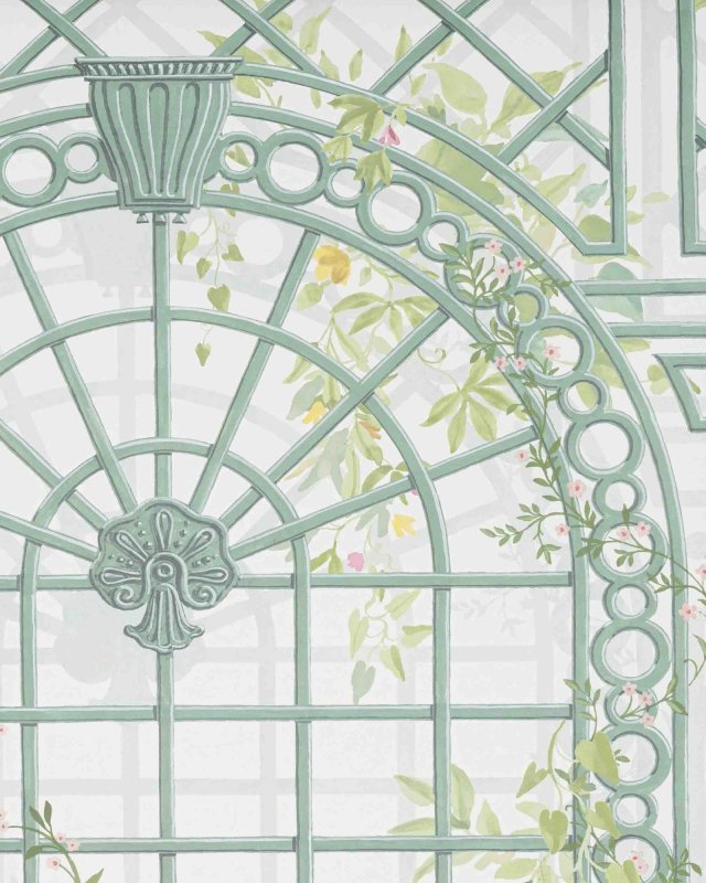 Preview: L’Orangerie Paon – Tapete von Manuel Canovas