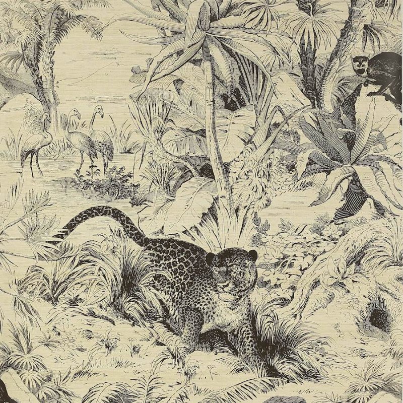 Preview: Salvator Tapete von Manuel Canovas in Noir