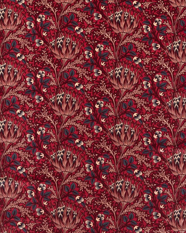 Preview: Artichoke Velvet Barbed Berry – Stoff von Morris & Co.