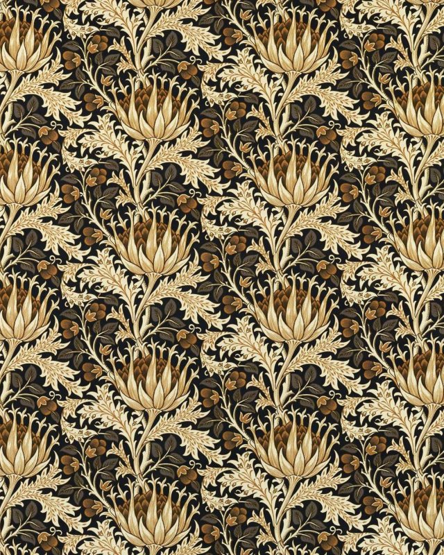 Preview: Artichoke Velvet Midnight/Pearwood – Stoff von Morris & Co.