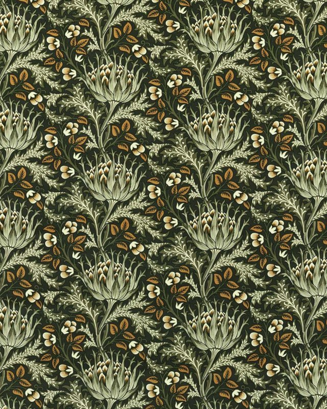 Artichoke Velvet Tump – Stoff von Morris & Co.