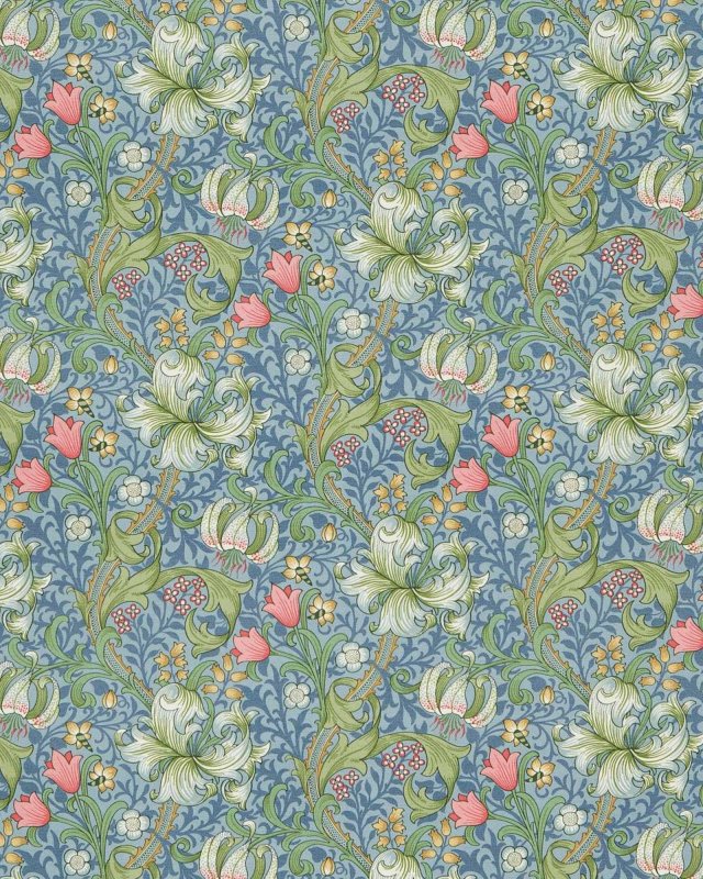 Preview: Golden Lily Mineral – Stoff von Morris & Co.