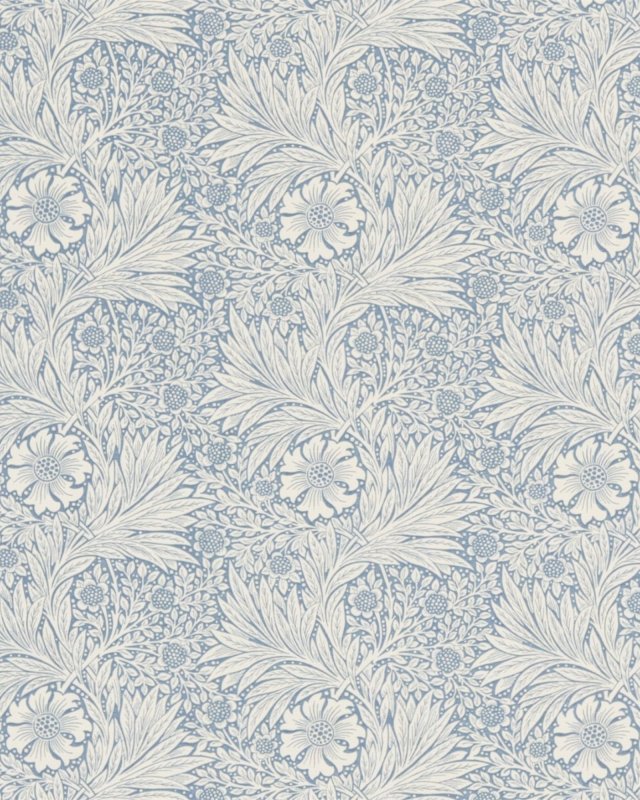 Marigold China Blue/Ivory – Stoff von Morris & Co.