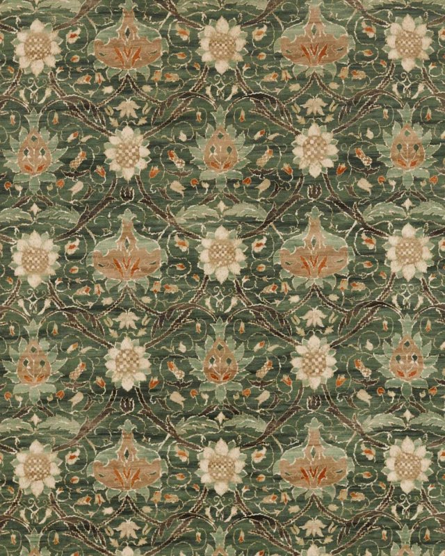 Montreal Velvet Forest/Teal – Stoff von Morris & Co.