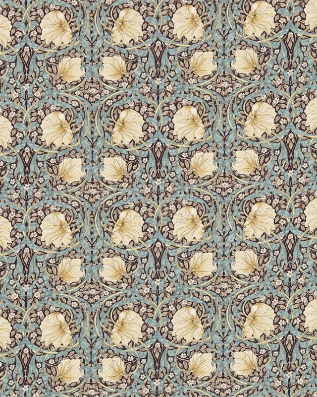 Preview: Pimpernel Bullrush/Slate – Stoff von Morris & Co.