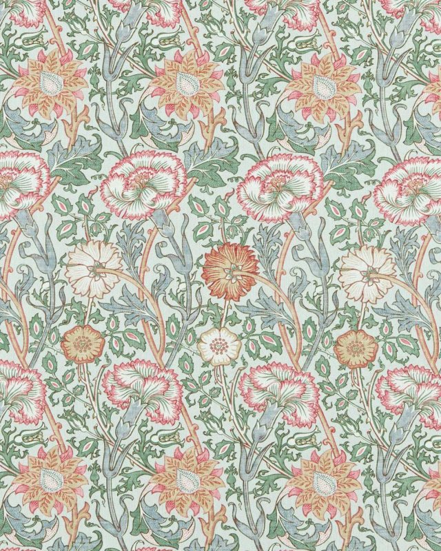 Preview: Pink & Rose Eggshell/Rose – Stoff von Morris & Co.