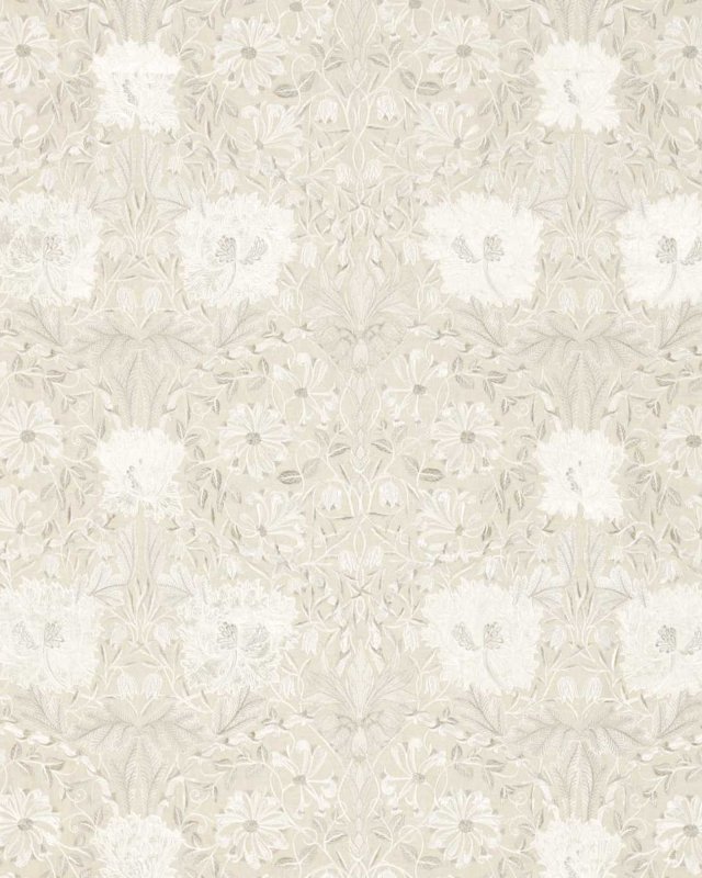 Preview: Pure Honeysuckle & Tulip Embroidery Linen – Stoff von Morris & Co.