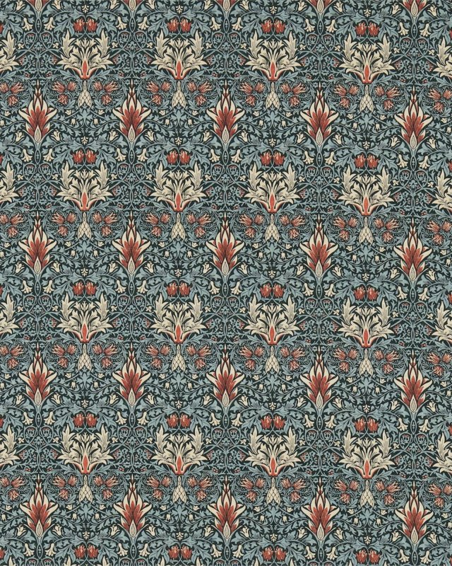 Preview: Snakeshead Thistle/Russet – Stoff von Morris & Co.
