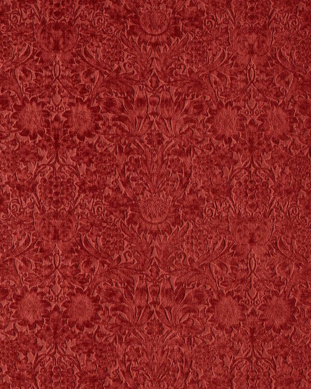 Sunflower Caffoy Velvet Barbed Berry – Stoff von Morris & Co.