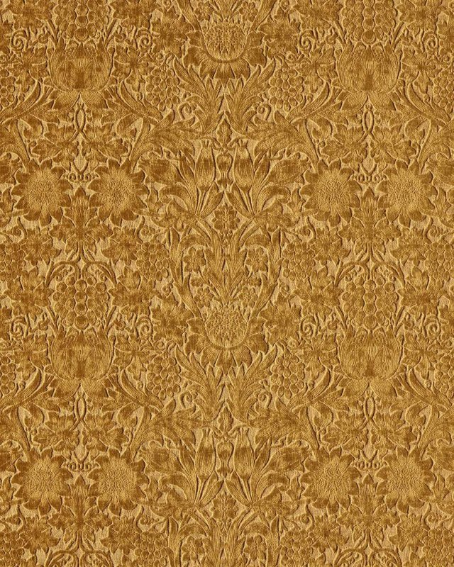 Preview: Sunflower Caffoy Velvet Sussex Rush – Stoff von Morris & Co.