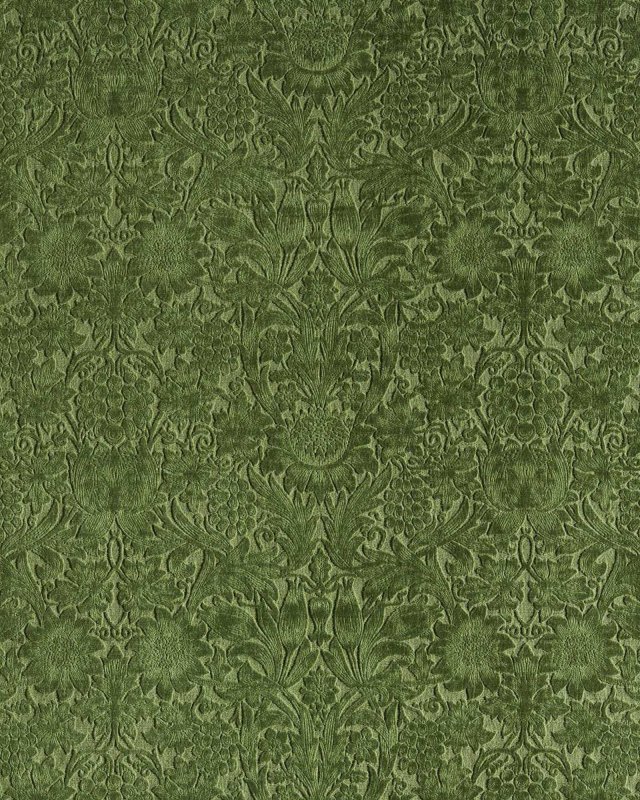 Sunflower Caffoy Velvet Tump – Stoff von Morris & Co.