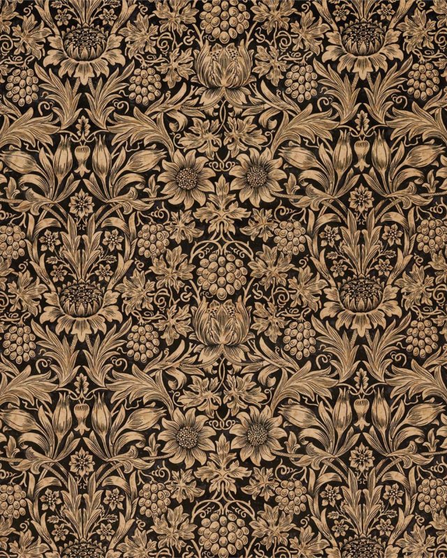 Sunflower Velvet Maple/Lichen – Stoff von Morris & Co.
