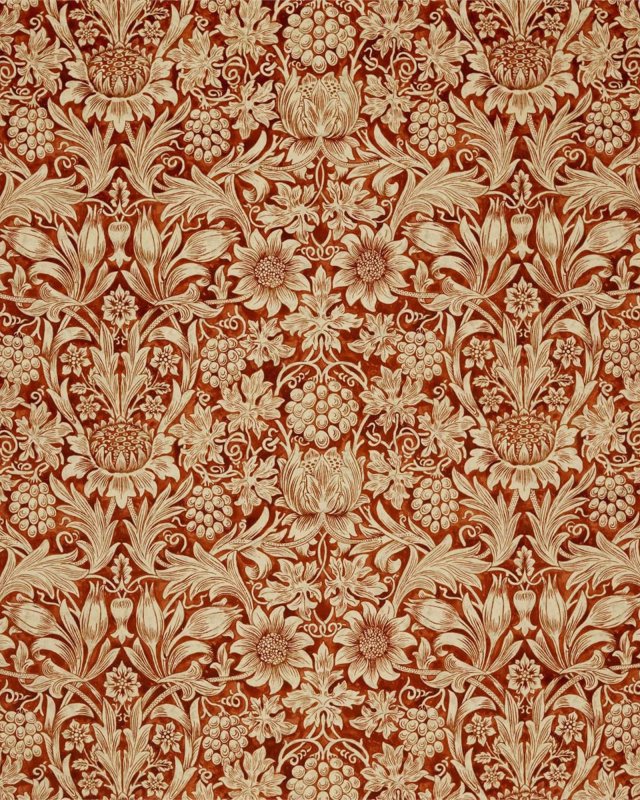 Preview: Sunflower Velvet Saffron/Vellum – Stoff von Morris & Co.
