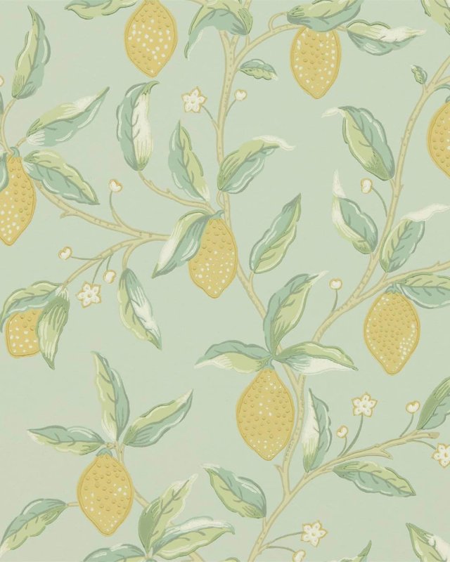Preview: Lemon Tree Sage – Tapete von Morris & Co.