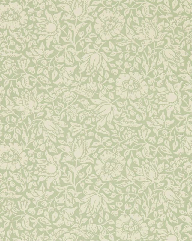 Preview: Mallow Apple Green – Tapete von Morris & Co.