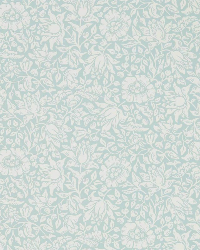 Mallow Chalk Duck Egg – Tapete von Morris & Co.