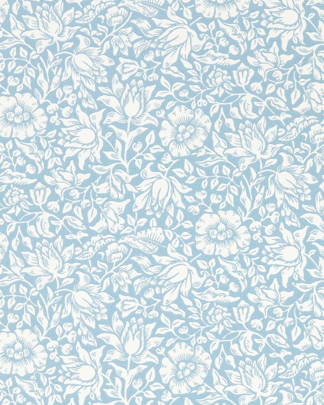 Mallow Powder Blue – Tapete von Morris & Co.