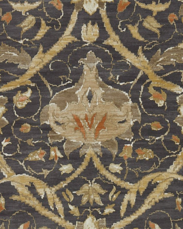 Preview: Montreal Charcoal/Bronze – Tapete von Morris & Co.