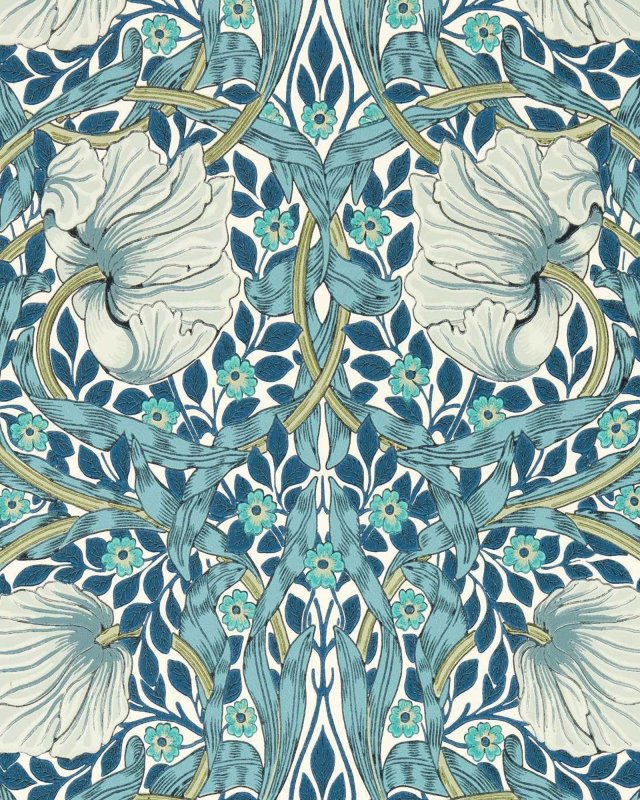 Pimpernel Cobalt/Mineral – Tapete von Morris & Co.