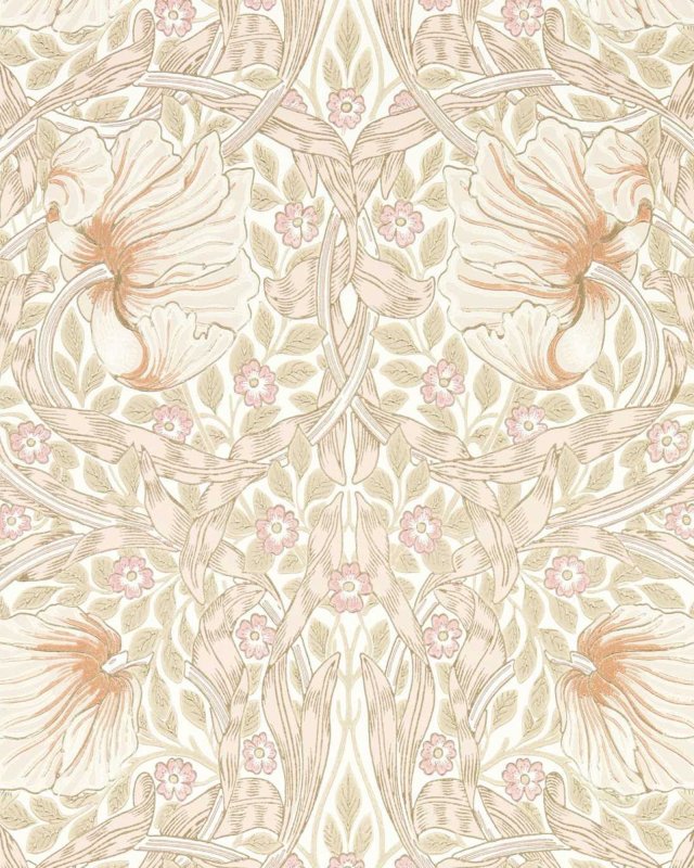 Preview: Pimpernel Simply Morris Cochineal Pink – Tapete von Morris & Co.