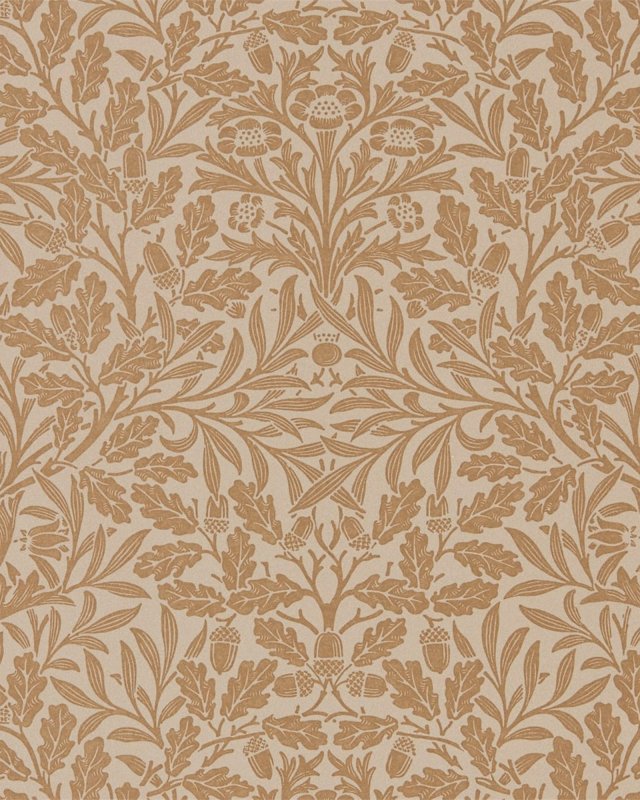 Preview: Pure Acorn Gilver/Copper – Tapete von Morris & Co.