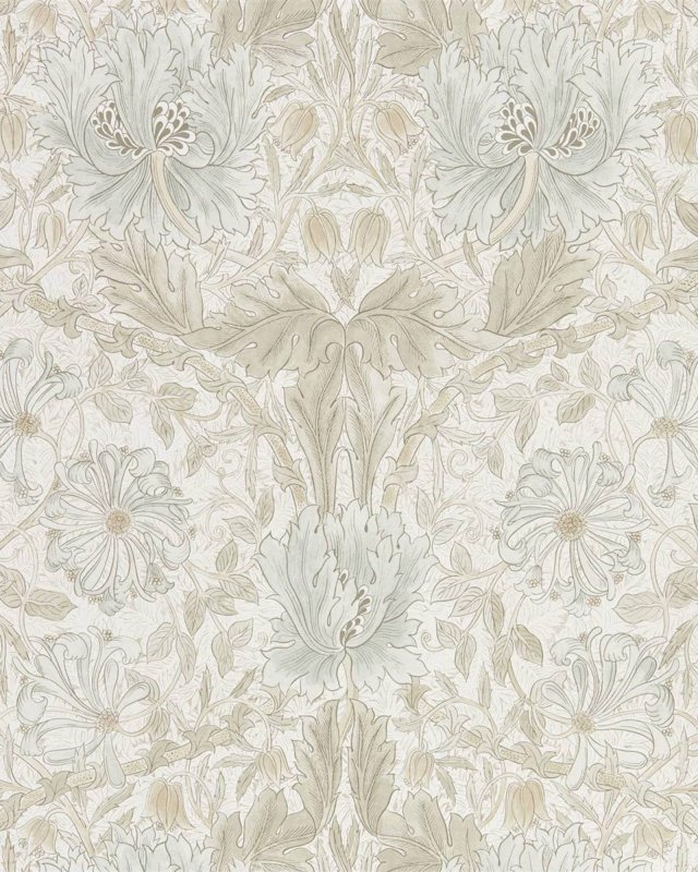 Preview: Pure Honeysuckle & Tulip Linen – Tapete von Morris & Co.