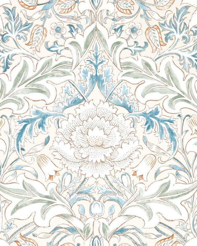Preview: Simply Severn Bayleaf/Annatto – Tapete von Morris & Co.