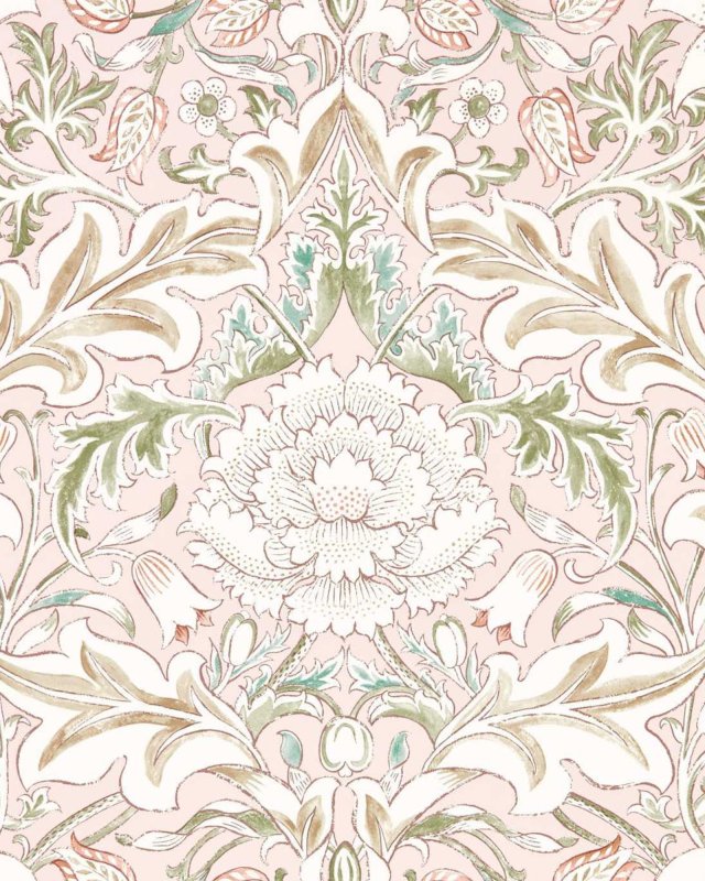Simply Severn Cochineal/Willow – Tapete von Morris & Co.