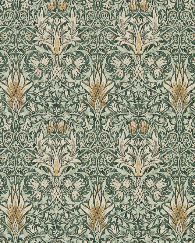 Snakeshead Forest/Thyme – Tapete von Morris & Co.