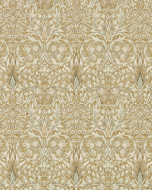 Snakeshead Gold/Linen – Tapete von Morris & Co.