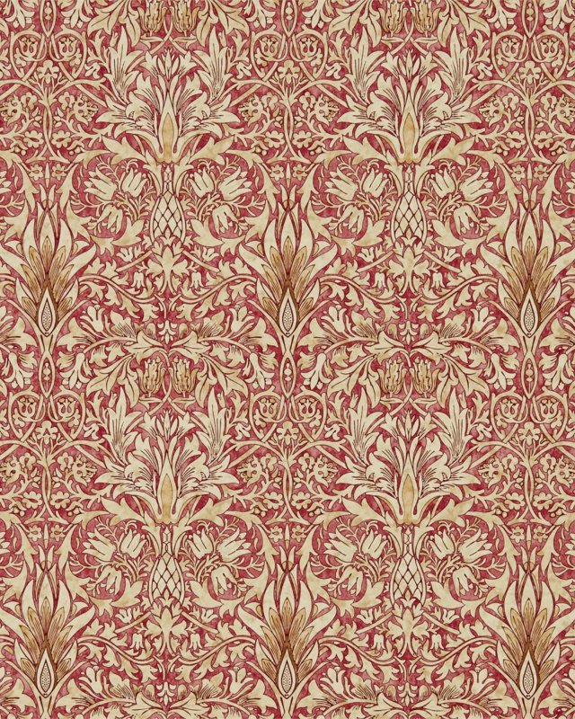 Preview: Snakeshead Madder/Gold – Tapete von Morris & Co.