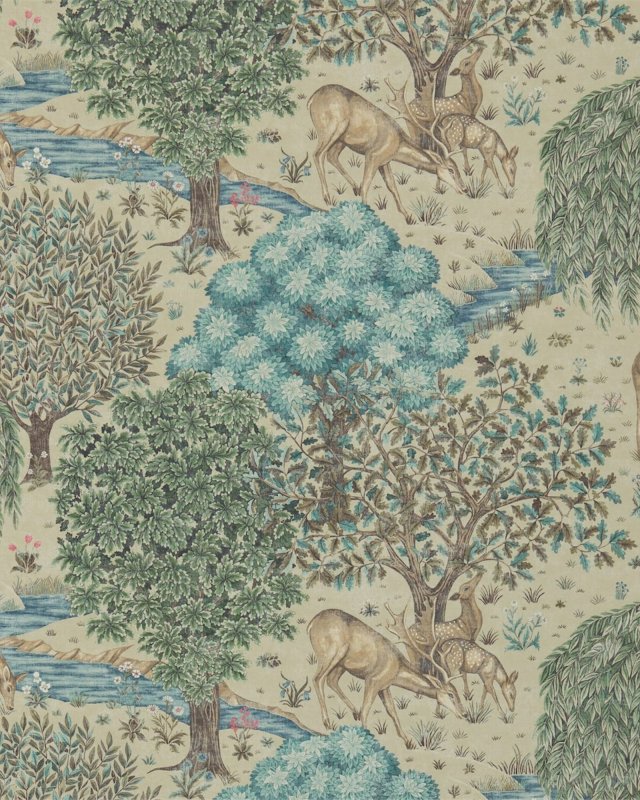 Preview: The Brook Linen – Tapete von Morris & Co.