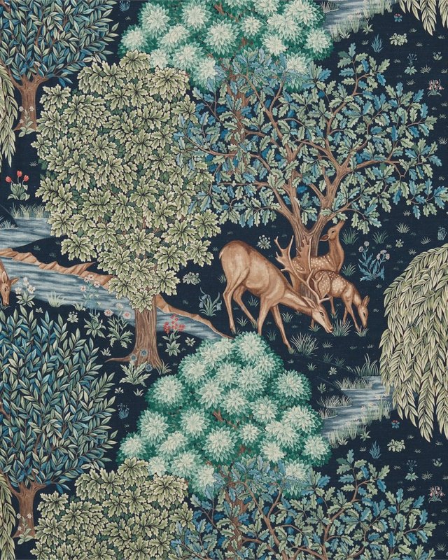 The Brook Tapestry Blue – Stoff von Morris & Co.