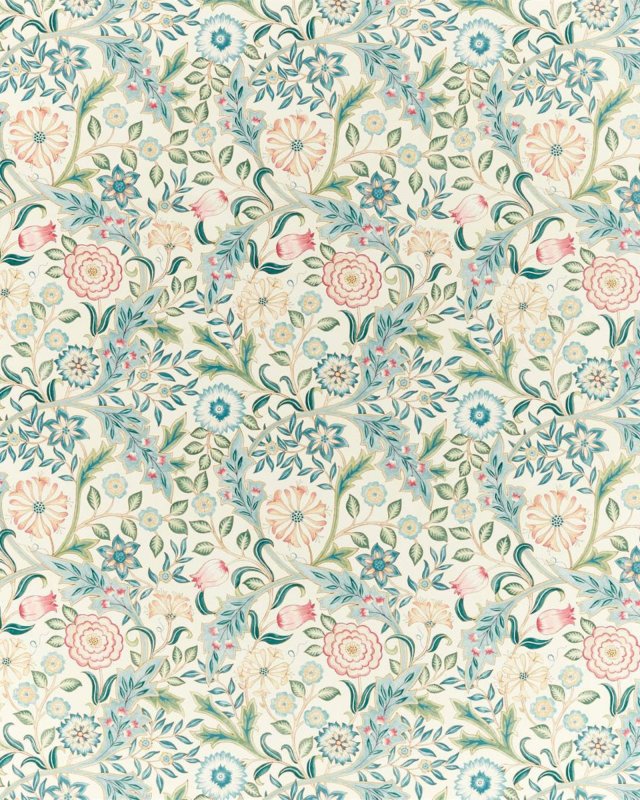 Preview: Wilhelmina Ivory – Stoff von Morris & Co.