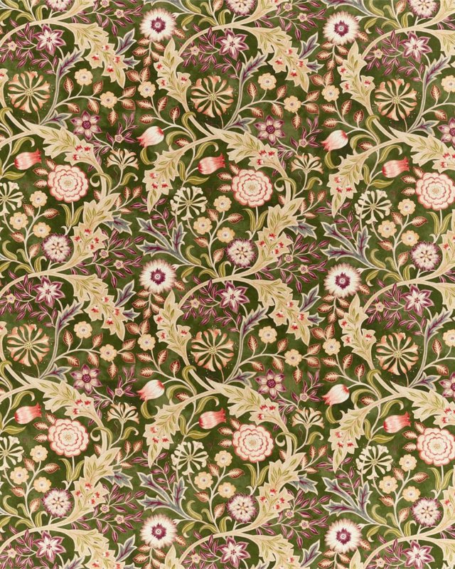 Preview: Wilhelmina Moss – Stoff von Morris & Co.