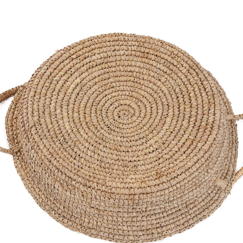 Preview: Raffia Basket — flache Körbe