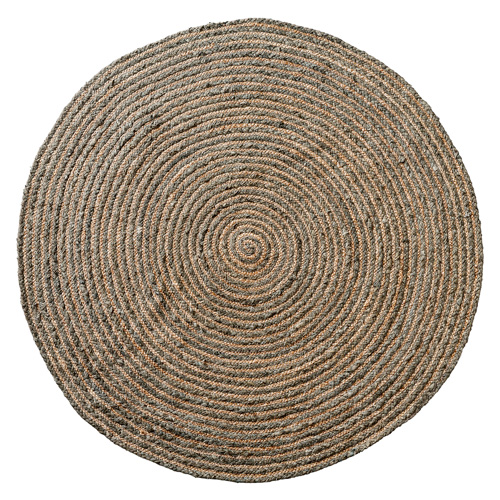 Charme de Provence - Schwerer Runder Teppich - 120 cm - Moss grey / linen