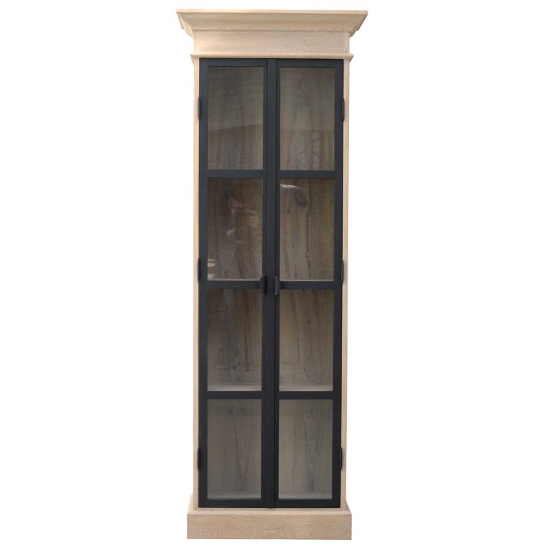 Vitrine Trocadero aus Eiche mit Glastüren, Frontansicht