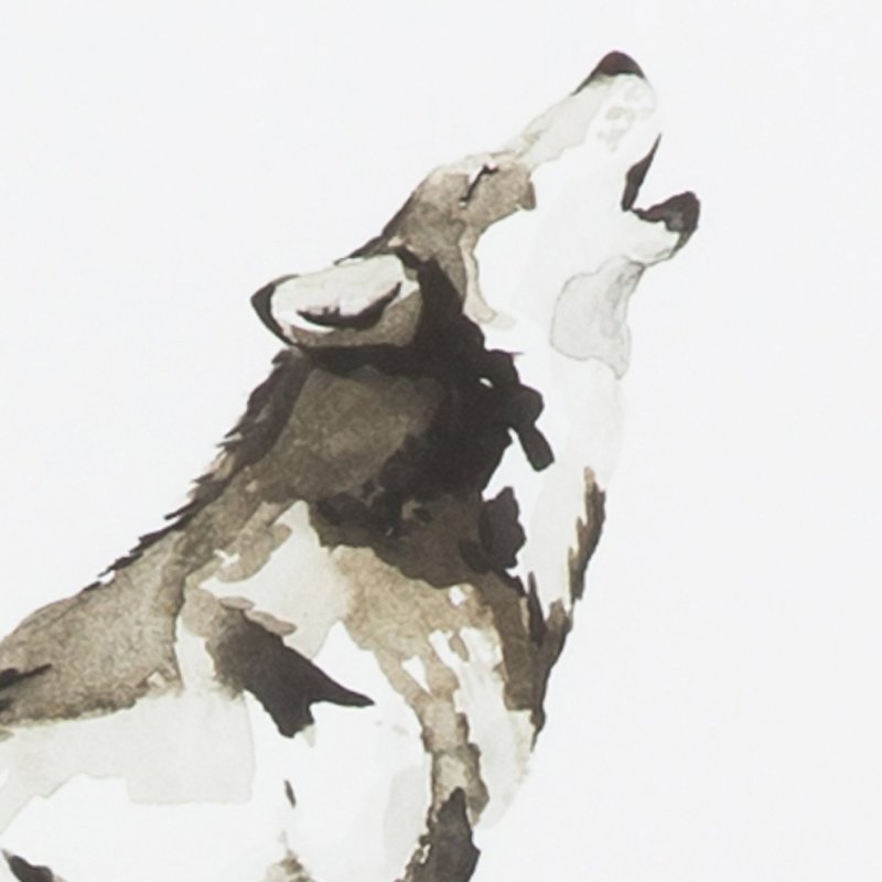 Preview: Aquarell Wolf aus dem Set Watercolor Woodlands, Detail