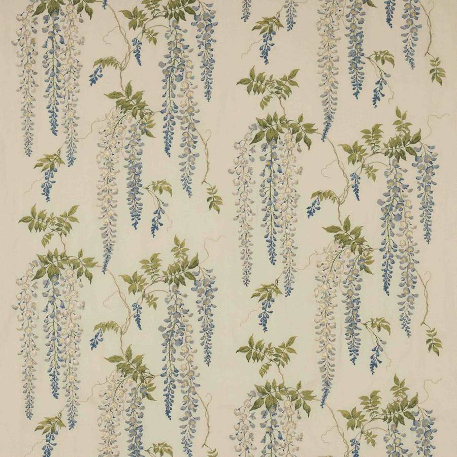 Seraphina Linen Blue/Leaf