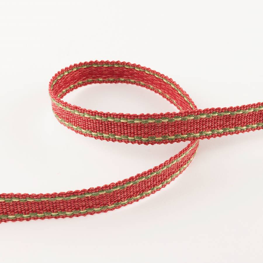 Arlington Narrow Braid Red/Green