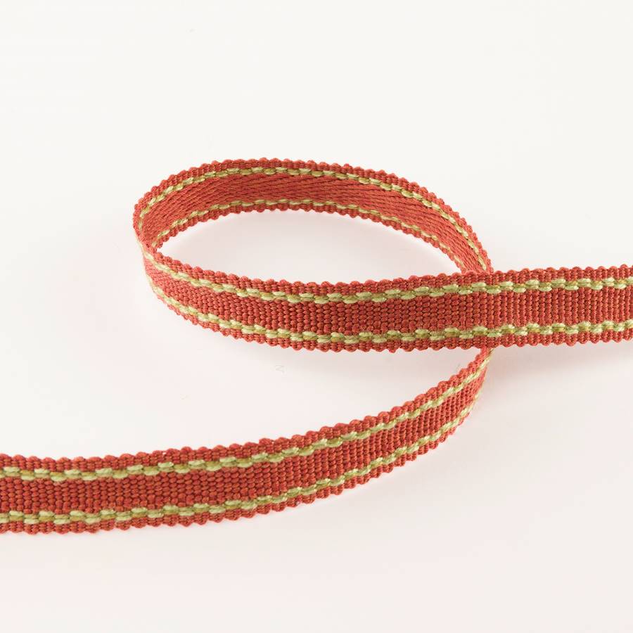 Arlington Narrow Braid Tomato/Olive